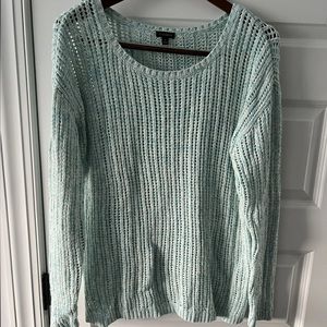Talbots Mint Green Open-Knit Sweater